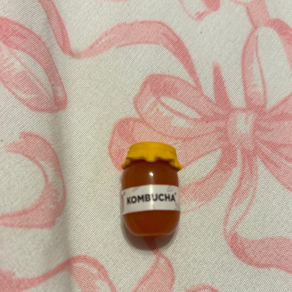 Quirky Kombucha Jar Pin with Yellow Lid